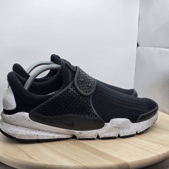 Nike Sock Dart Men Size 10 Running Sneakers Shoes Black & White Athletic - Picture 3 of 9